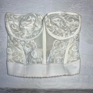 VINTAGE 😍 Goddess Corset Style Bra w Boning 38DD Underwire Strapless 100% Nylon